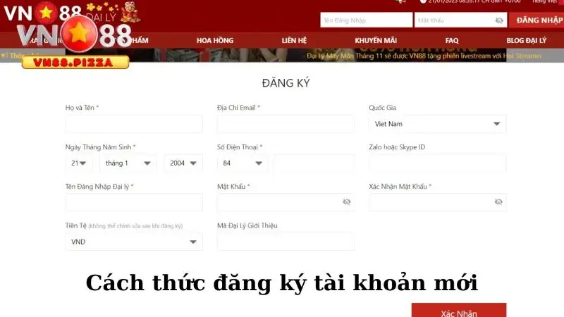 Đại Lý 4 Cách thức đăng ký tài khoản mới