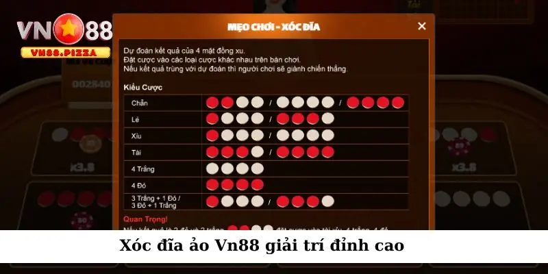 Xóc đĩa ảo Vn88 - Giải trí an toàn với công nghệ hiện đại 3 Giải trí với phiên bản xóc đĩa online cao cấp từ V n88