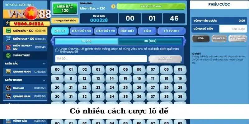 Cá cược lô đề luôn thắng và cách bắt đầu cuộc chơi 2 Có nhiều cách cược lô đề