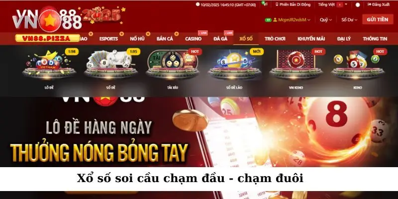 Xổ số soi cầu Vn88 - Cá cược chuẩn xác, tăng cơ hội thắng 3 Chơi lô đề theo phương pháp đầu đuôi